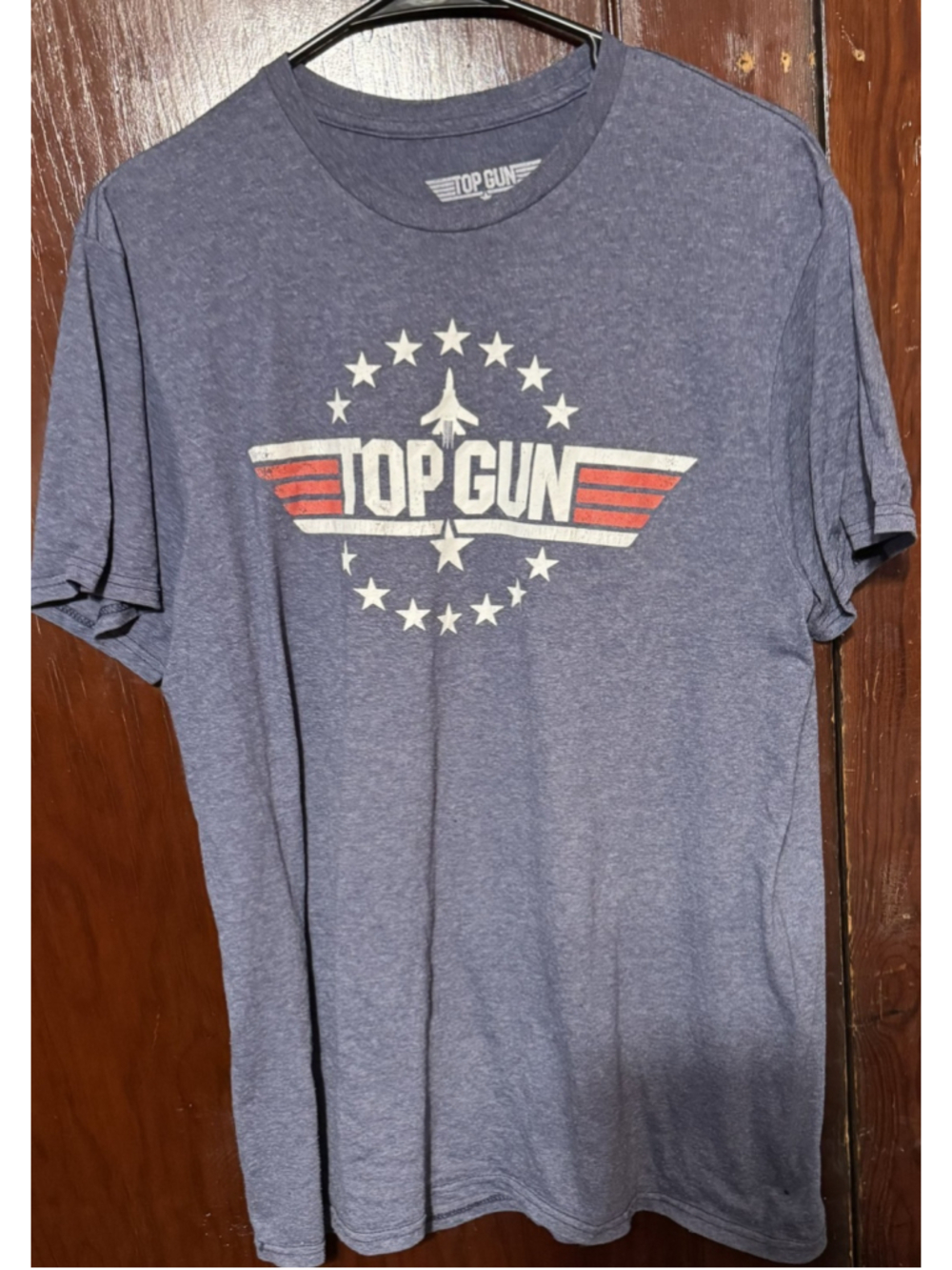 Top Gun Movie Logo T Shirt Men's Size L Blue